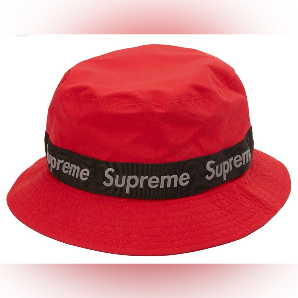 Supreme Red and Black Bucket Hat